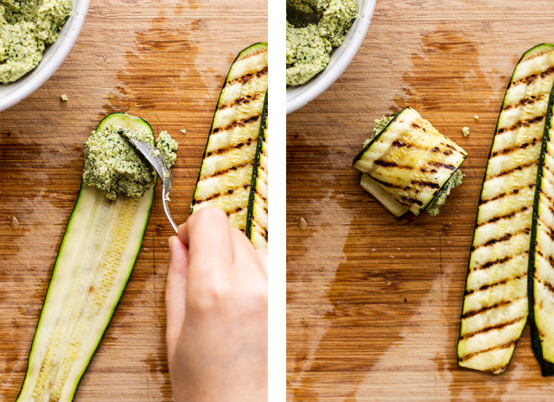 double zucchini involtini rolling