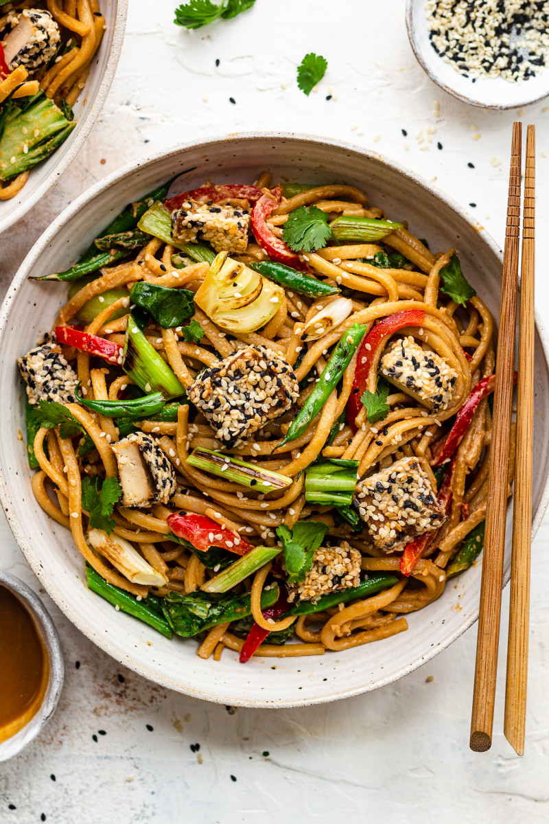 Miso Sesame Noodles - It's All Good Vegan