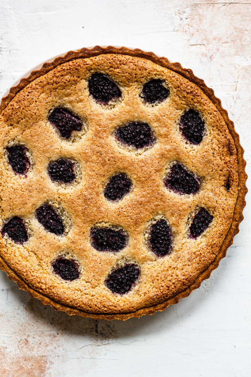 vegan bakewell blackberries baked naked