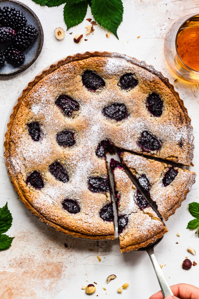 vegan bakewell blackberries whole