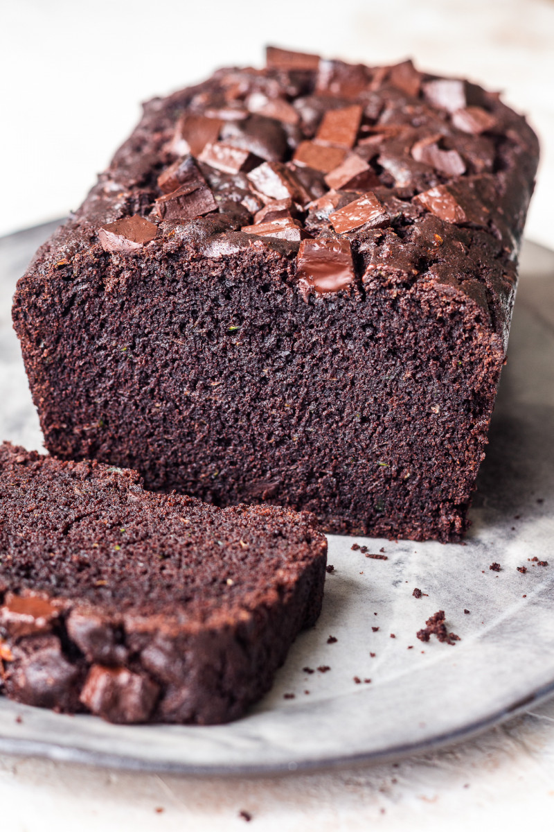 vegan chocolate courgette cake platter