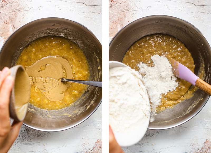 vegan tahini banana bread tahini flour