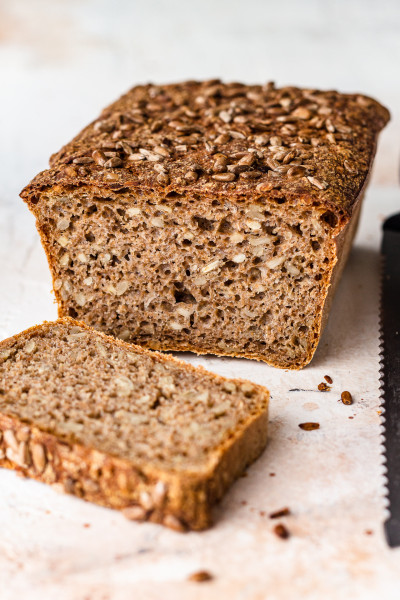 sourdough rye bread cross section