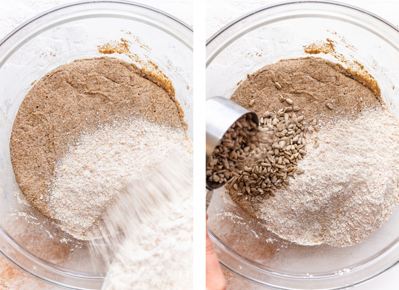 sourdough rye bread flour seeds