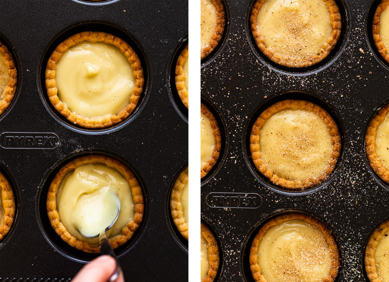 vegan custard tarts filling