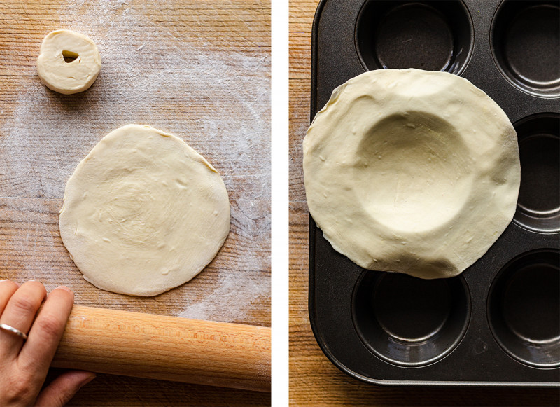 vegan portugese custard tarts rolling