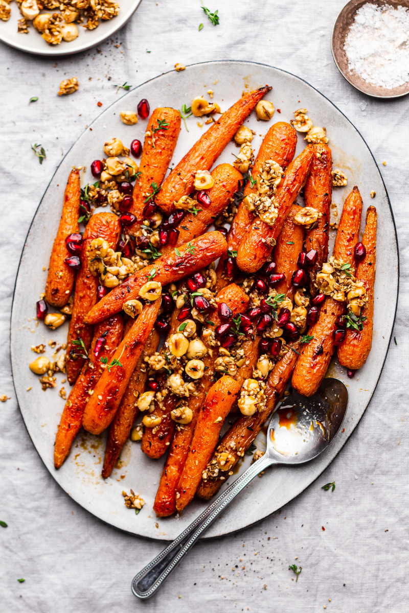 Roasted carrots with dukkah brittle Lazy Cat Kitchen