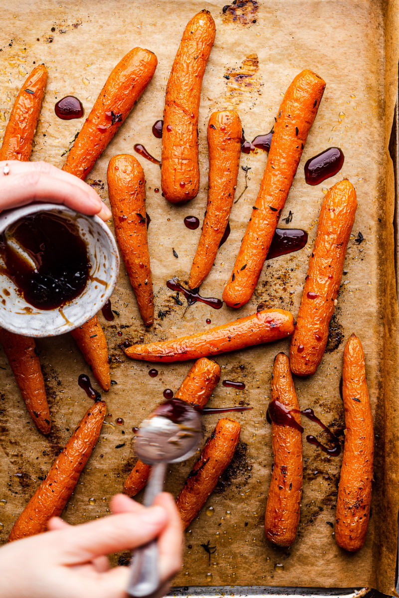 roasted carrots dukkah brittle at half point