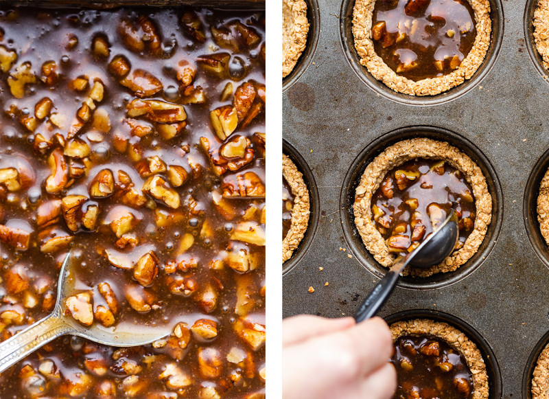 pecan pie cups setting