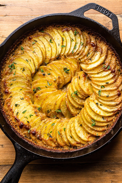 vegan potato gratin easy pan