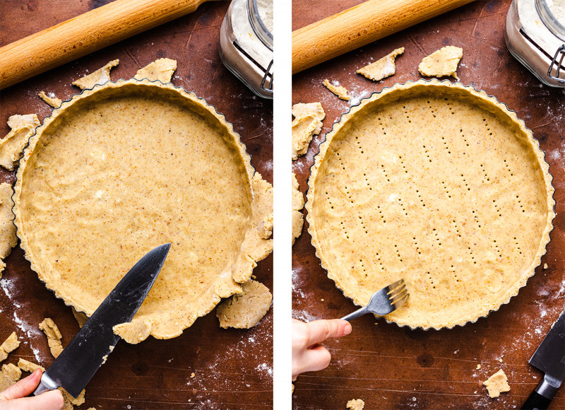 vegan chocolate hazelnut tart pastry rolled