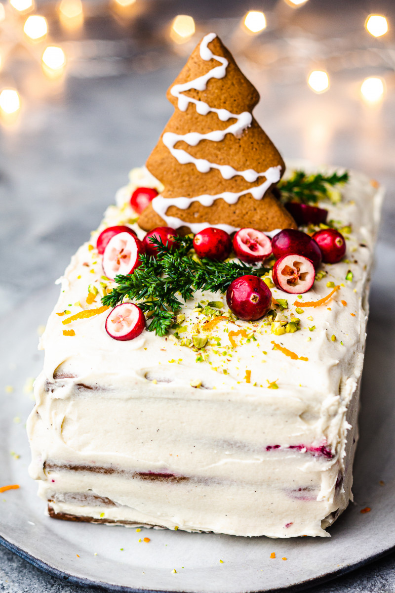 vegan gingerbread cake custard buttercream whole