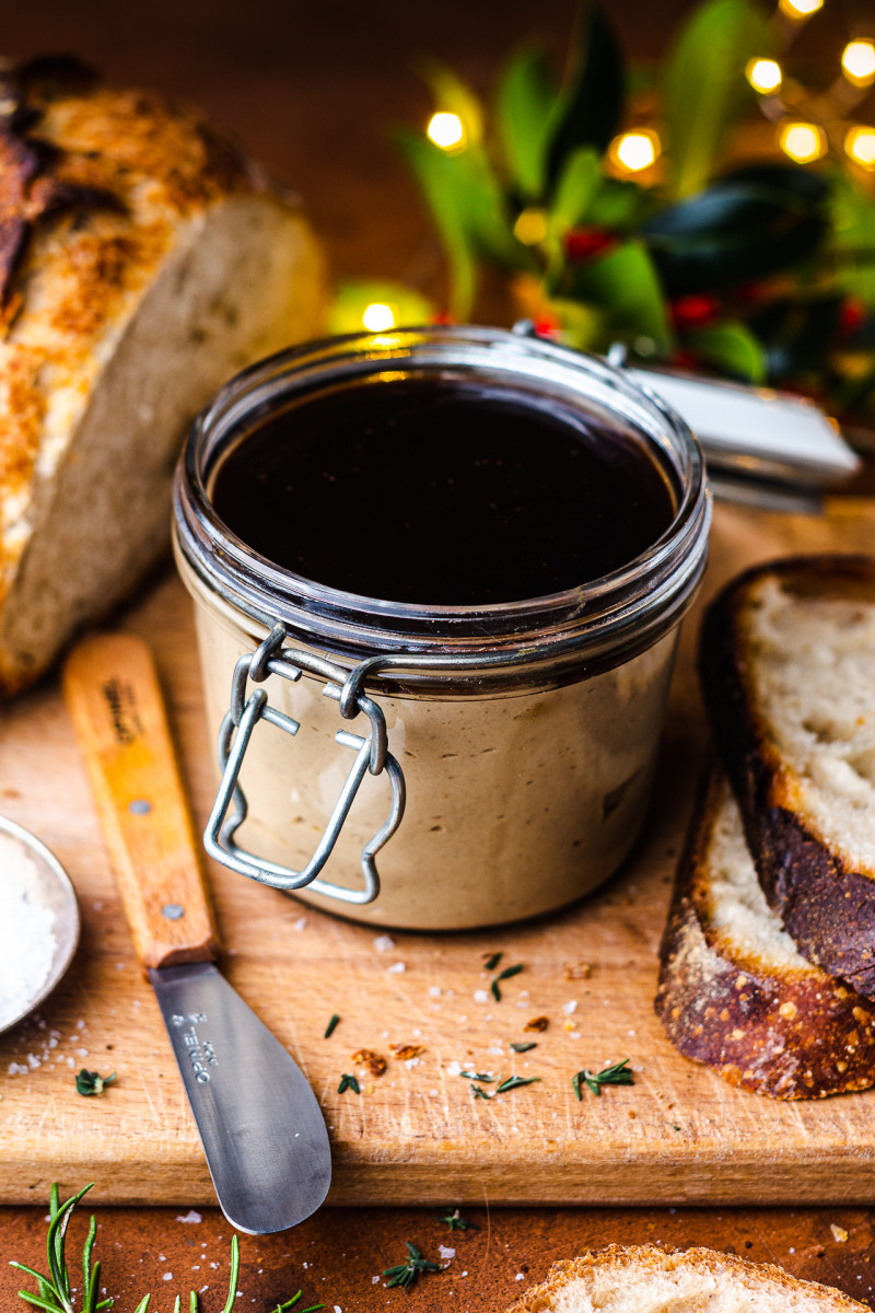 vegan pate balsamic jelly