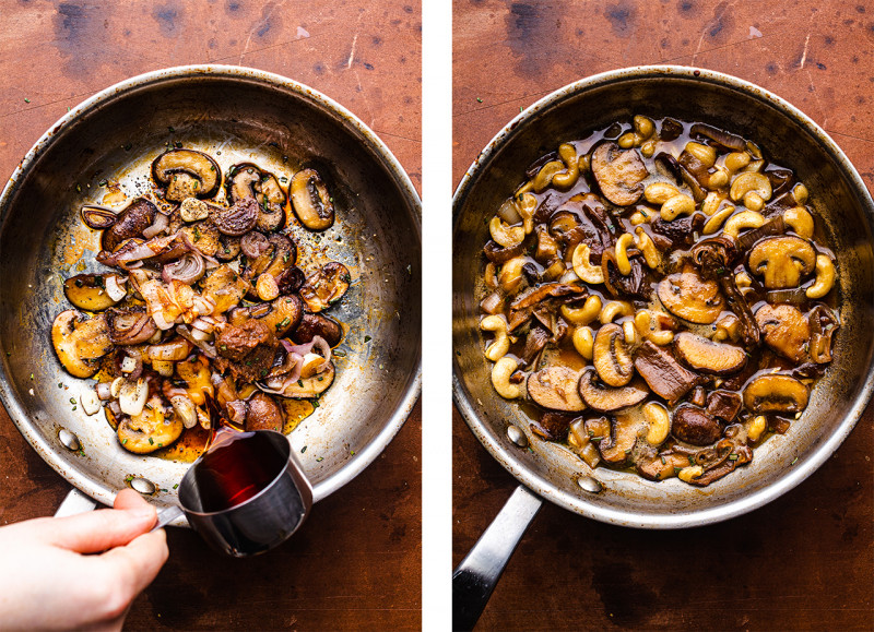 vegan pate mushrooms deglazing