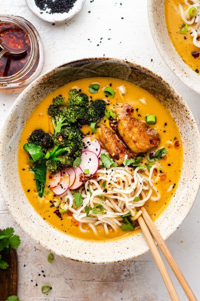 pumpkin ramen bowl