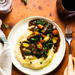 Vegan bourguignon with celeriac mash-image