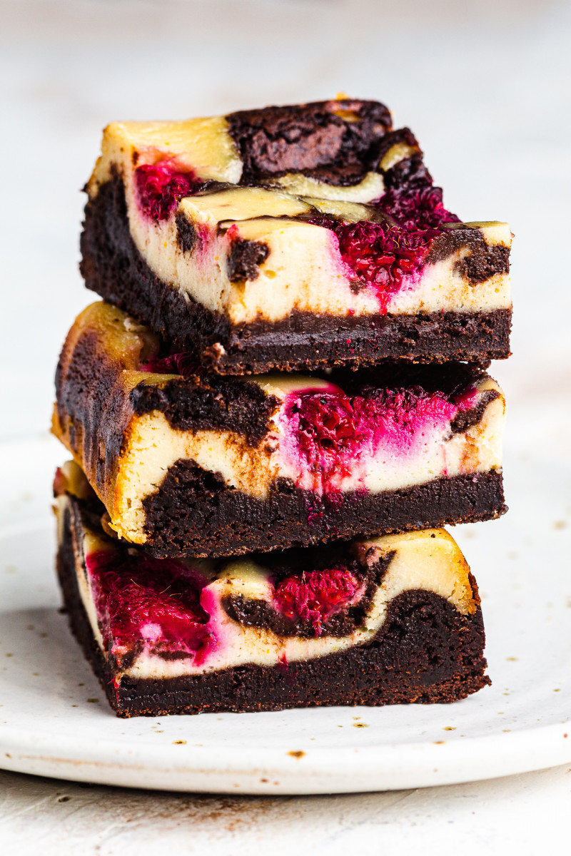 Vegan Cheesecake Brownie Stack