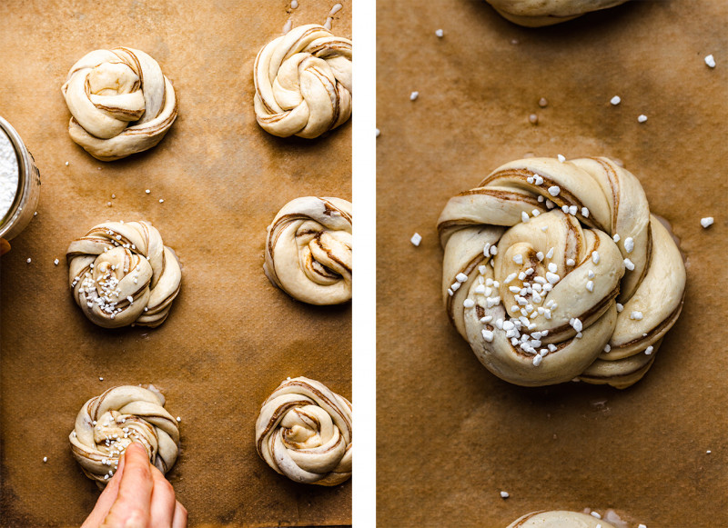 vegan kanelbullar before baking