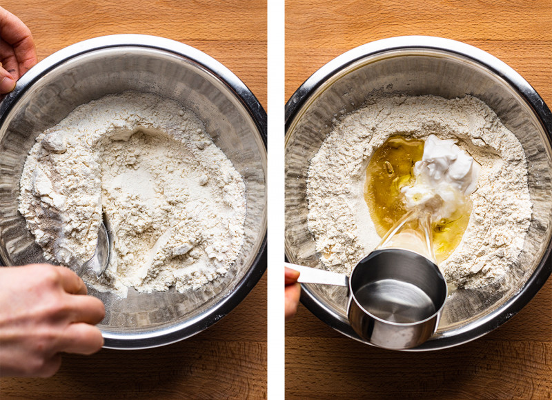 vegan naan dry wet ingredients