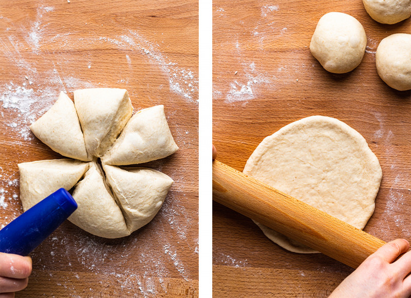 vegan naan rolling