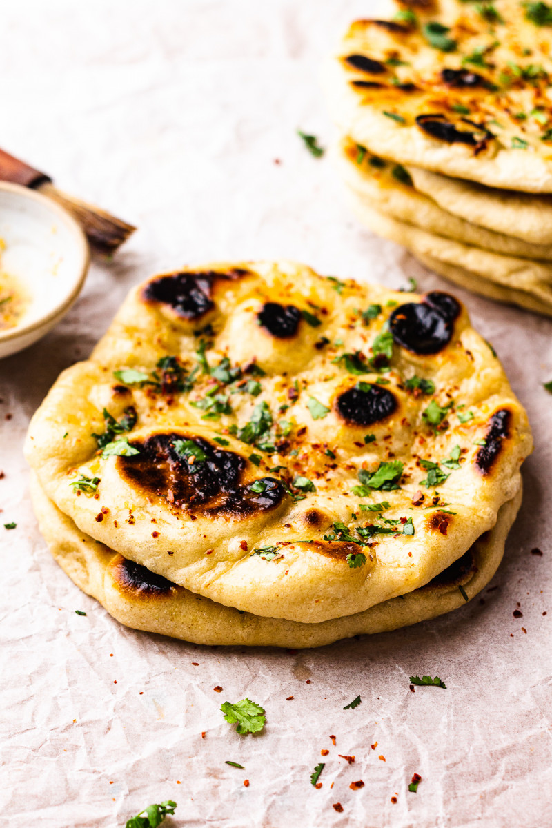 vegan naan stack