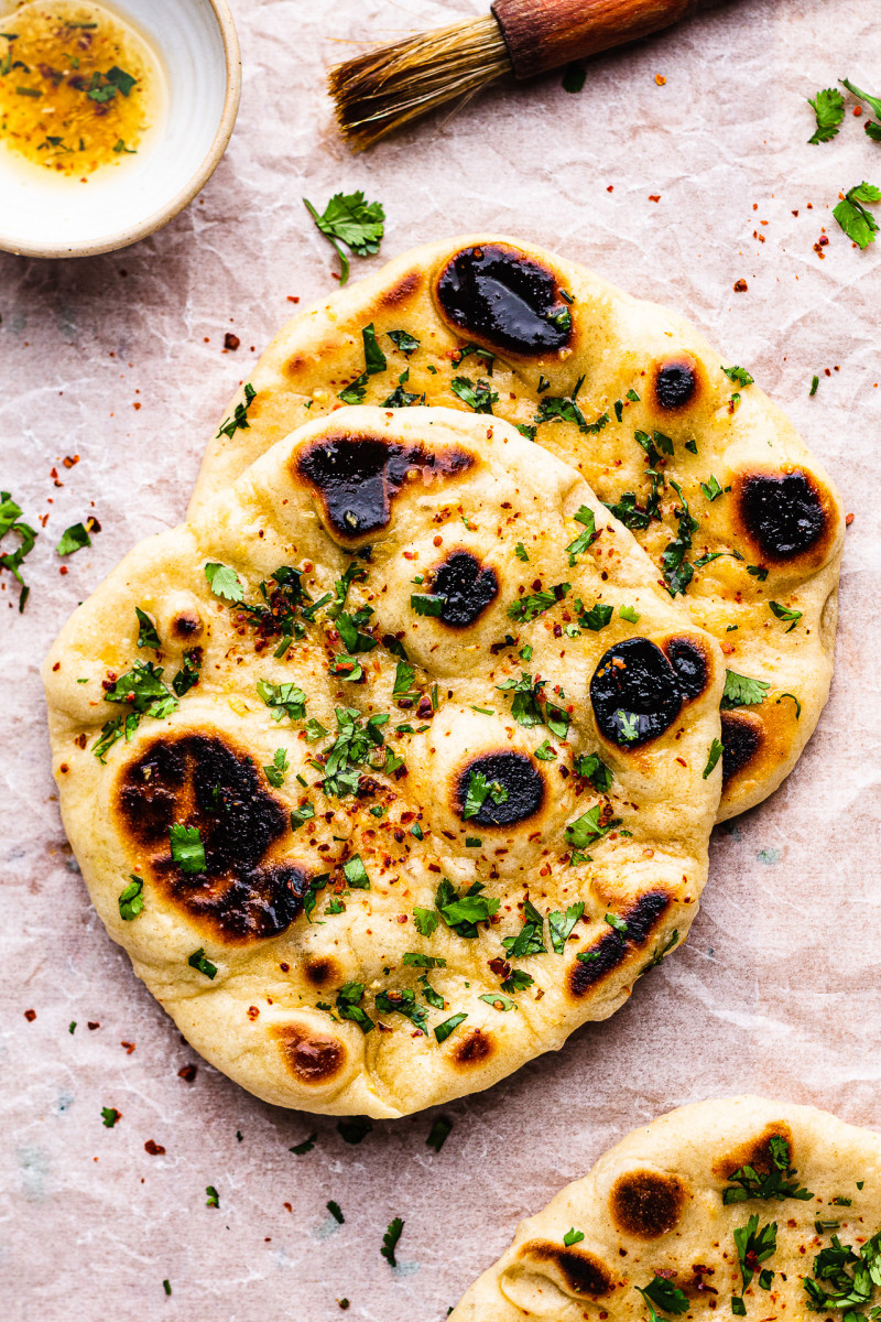 vegan naan top down