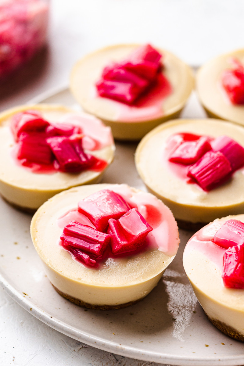 dairy free cheesecakes backlit