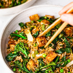 Vegan fried rice with spring vegetables-image