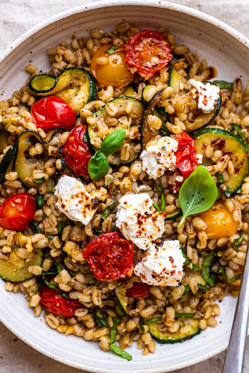 barley salad summer vegetables