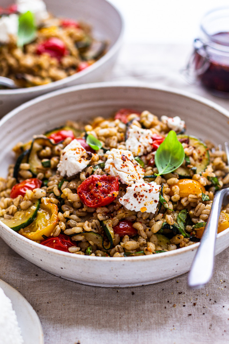 barley salad summer vegetables side