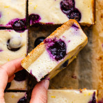 Vegan cheesecake bars with blueberries-image