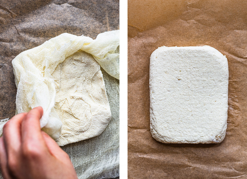 vegan feta before baking