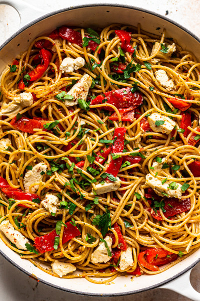 roasted pepper pasta whole pan