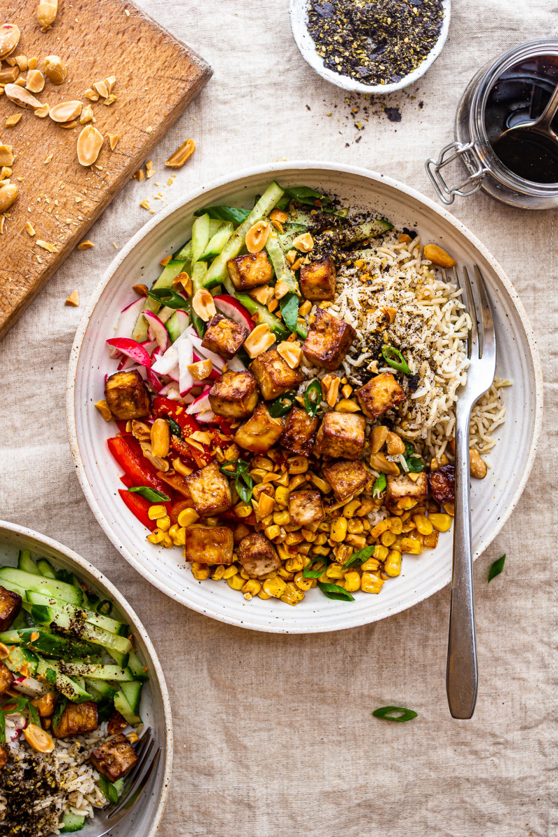vegan rice bowl lunch