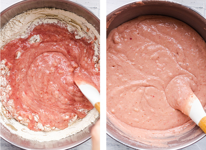 vegan strawberry cake batter