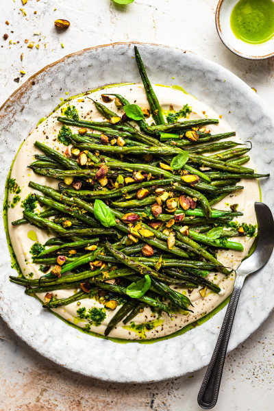 green beans platter