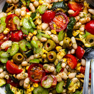 Summer farro salad - Lazy Cat Kitchen