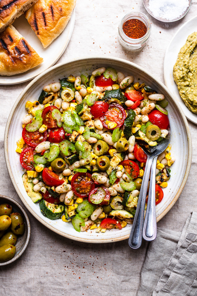 Summer farro salad - Lazy Cat Kitchen