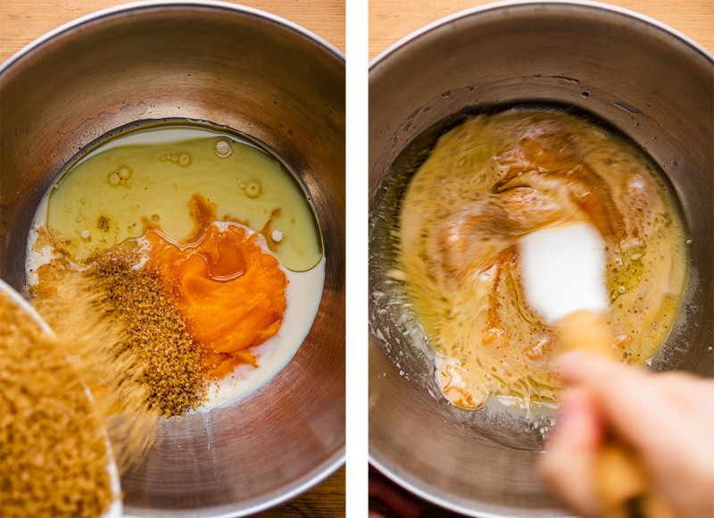 vegan pumpkin cake wet ingredients