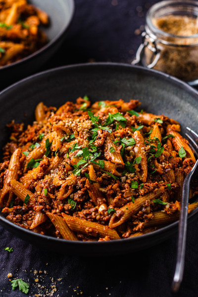 vegan bolognese portion