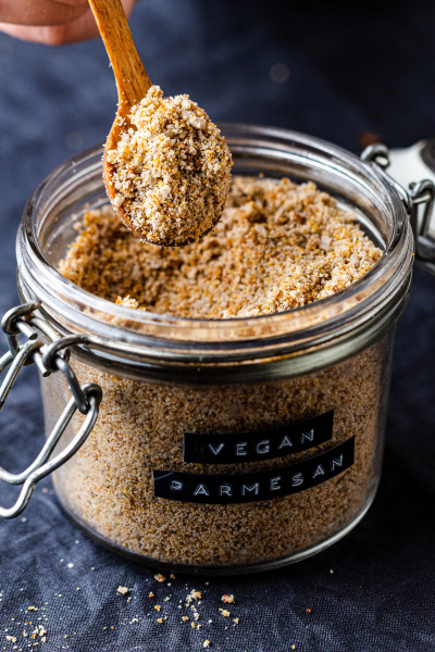 vegan parmesan jar