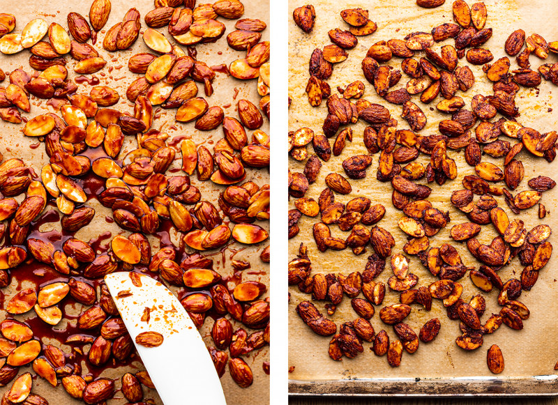 almond bacon before after