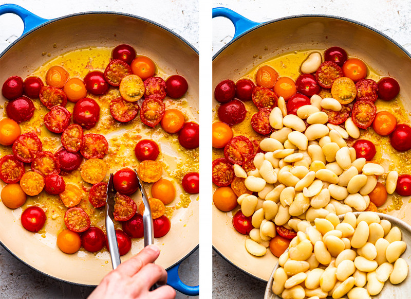 butter bean salad tomatoes