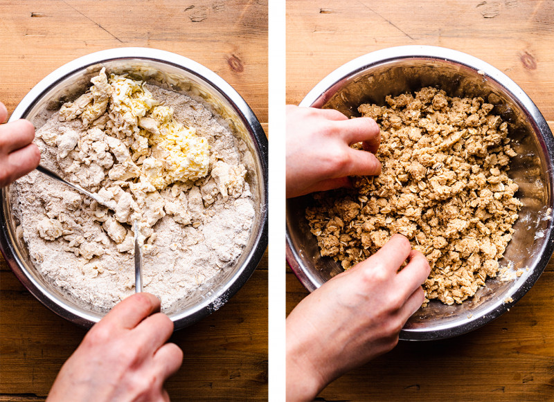 blackberry crumble bars butter