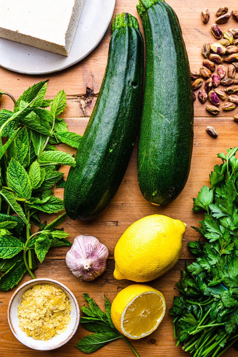 grilled zucchini platter ingredients