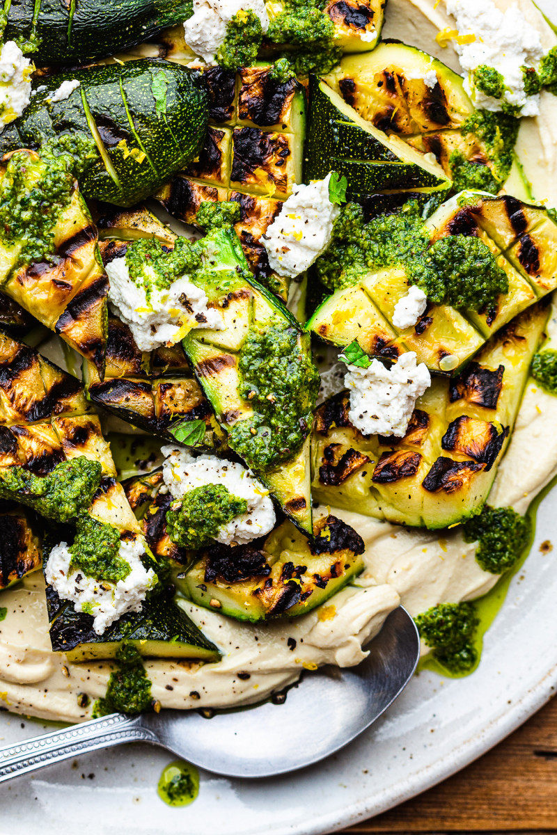 grilled zucchini platter macro