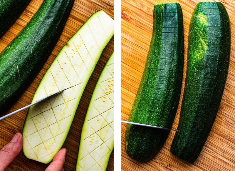 grilled zucchini platter scoring