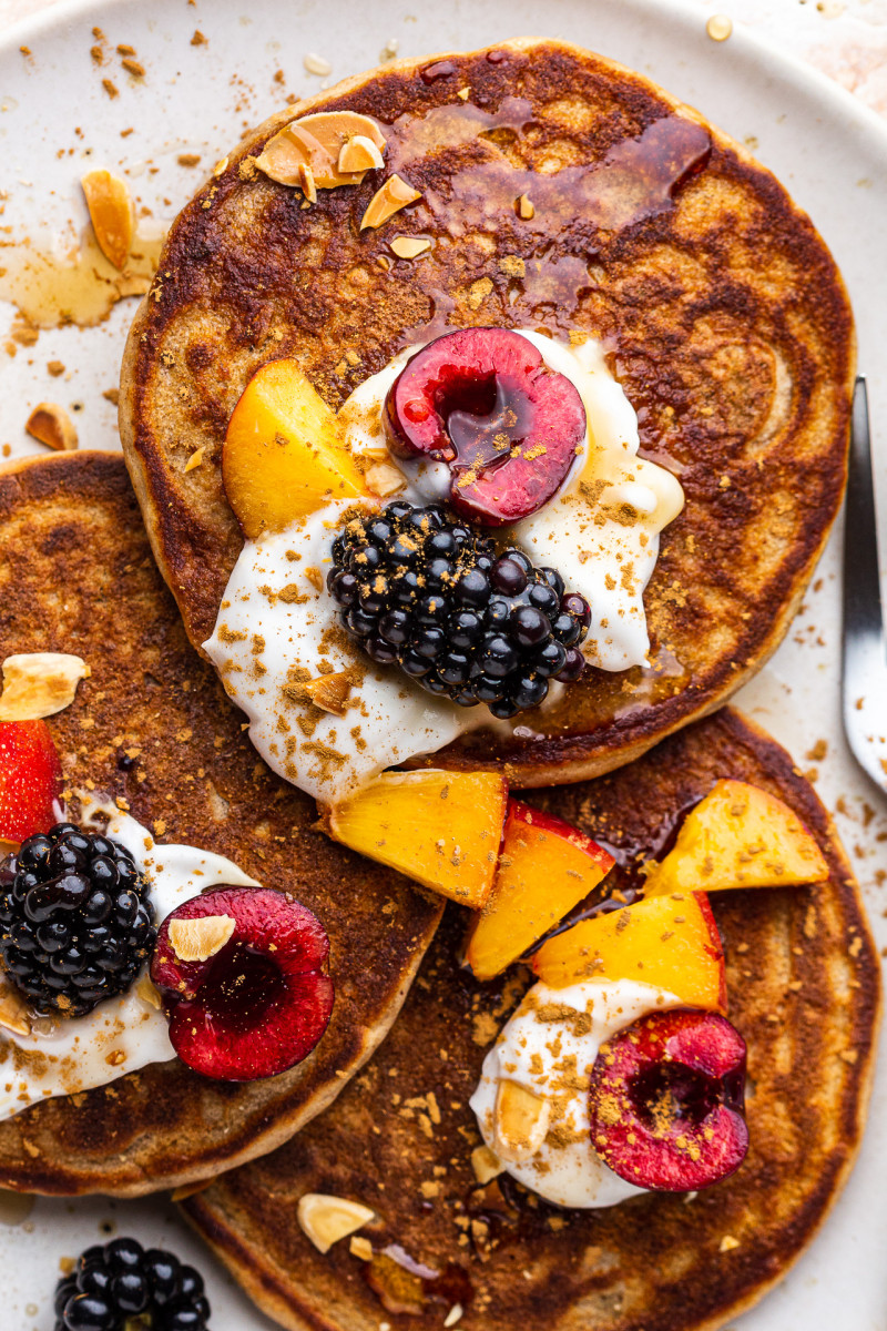 tofu pancakes close up