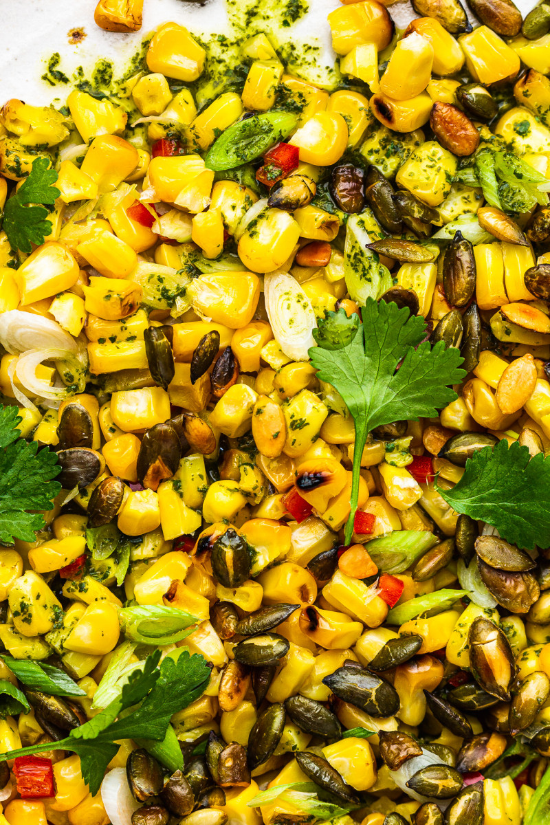 charred corn salad macro