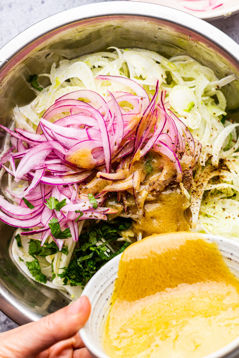 fennel salad dressed